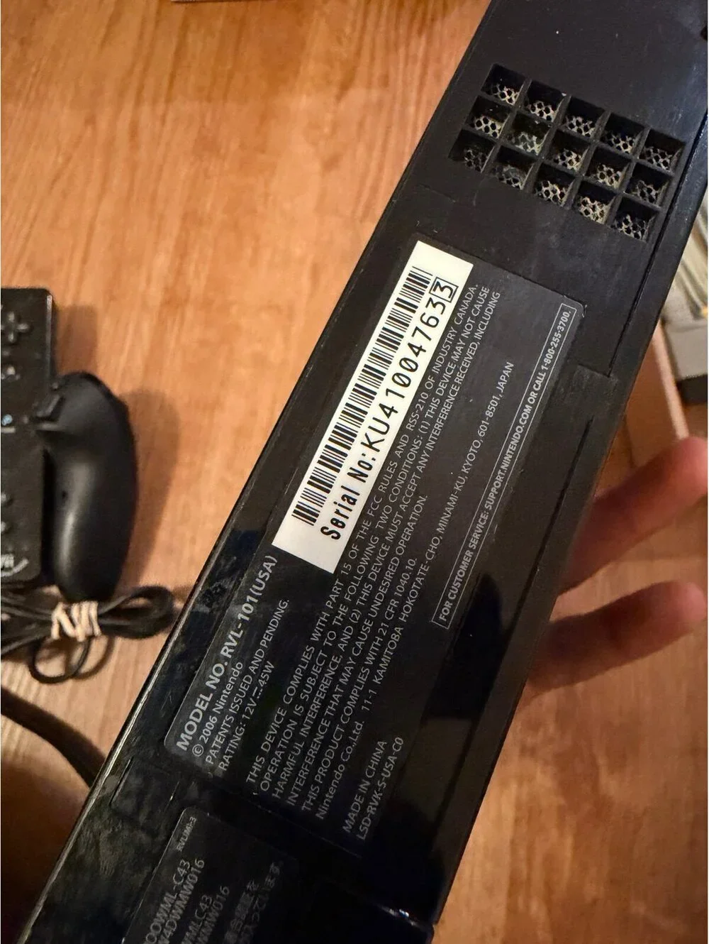 Nintendo Wii Black Console